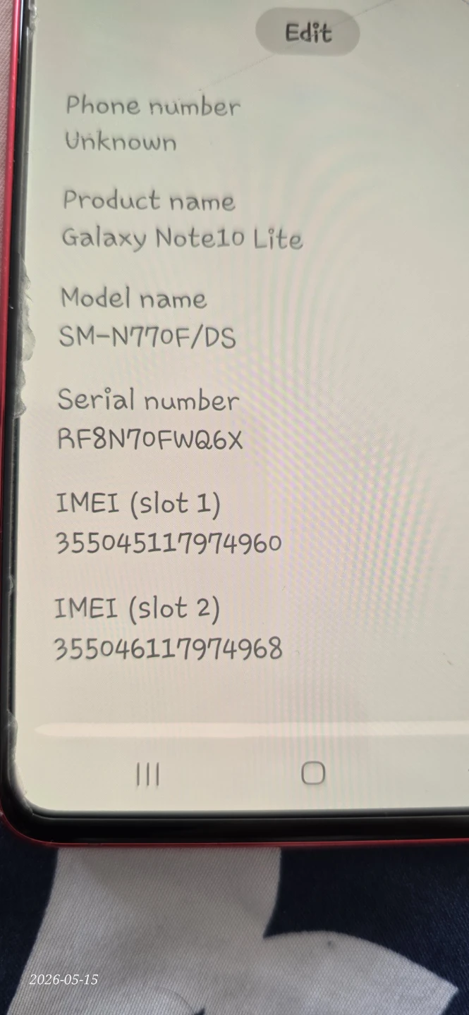 Samsung Galaxy Note10 Lite Red Smartphone - photo 2
