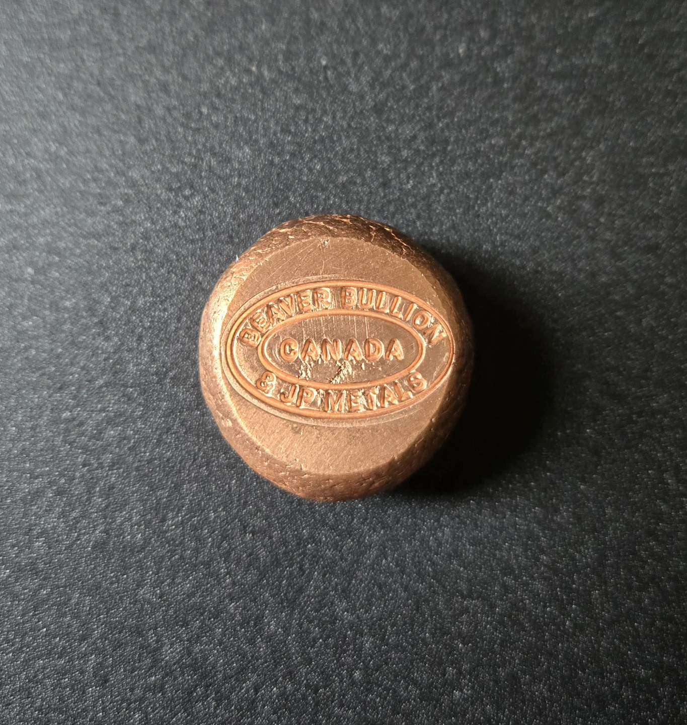 Beaver Bullion 3 oz Copper Round
