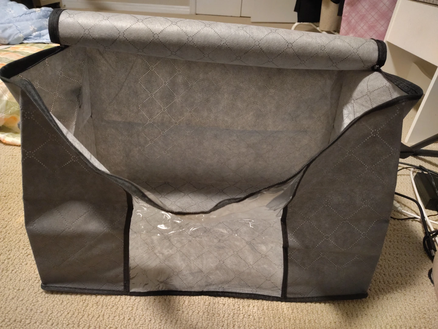 3 Fabric Storage Bin with Clear Window