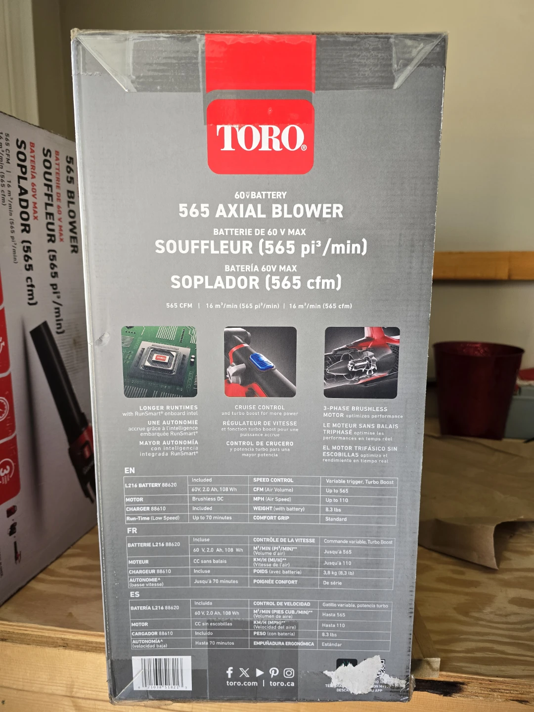 Toro 60V MAX 565 CFM Axial Blower - photo 2