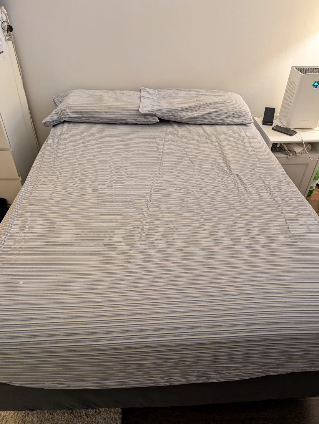 Light Blue Striped Sheet Set