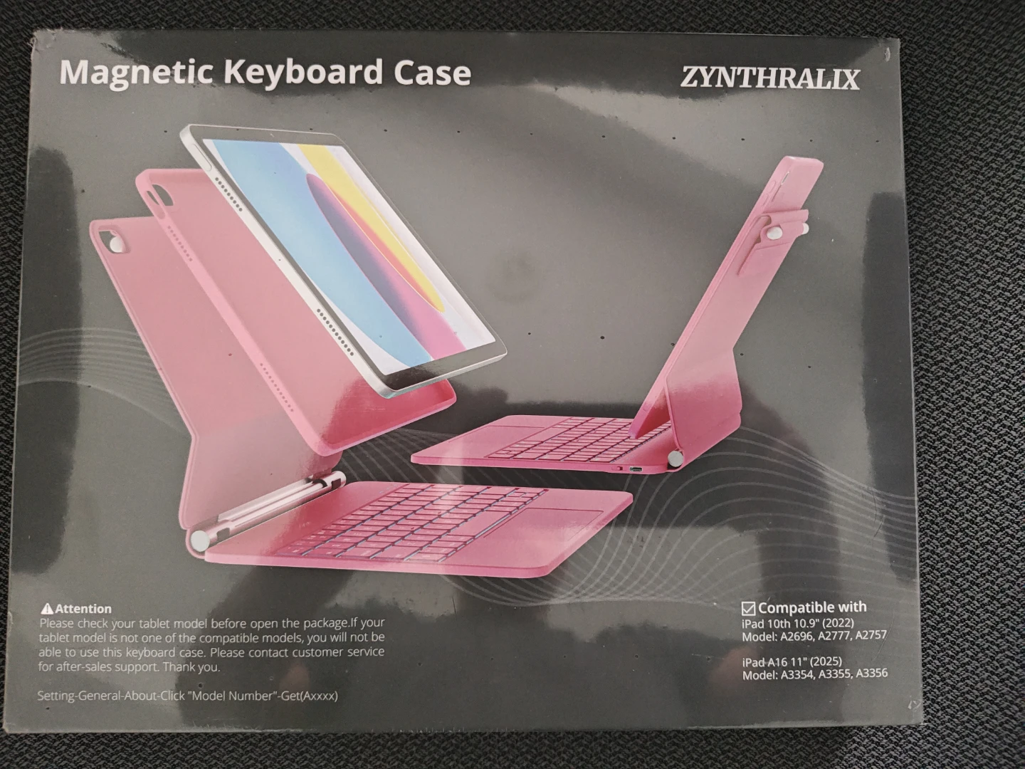 Magnetic Keyboard Case for iPad - Pink - photo 2