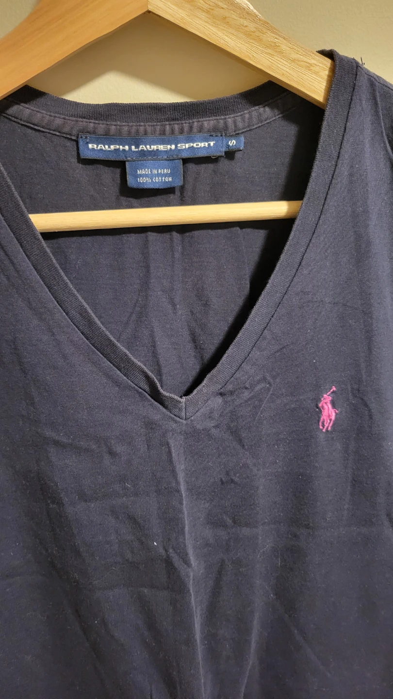 Ralph Lauren Sport Navy V-Neck T-Shirt - Size S - photo 5