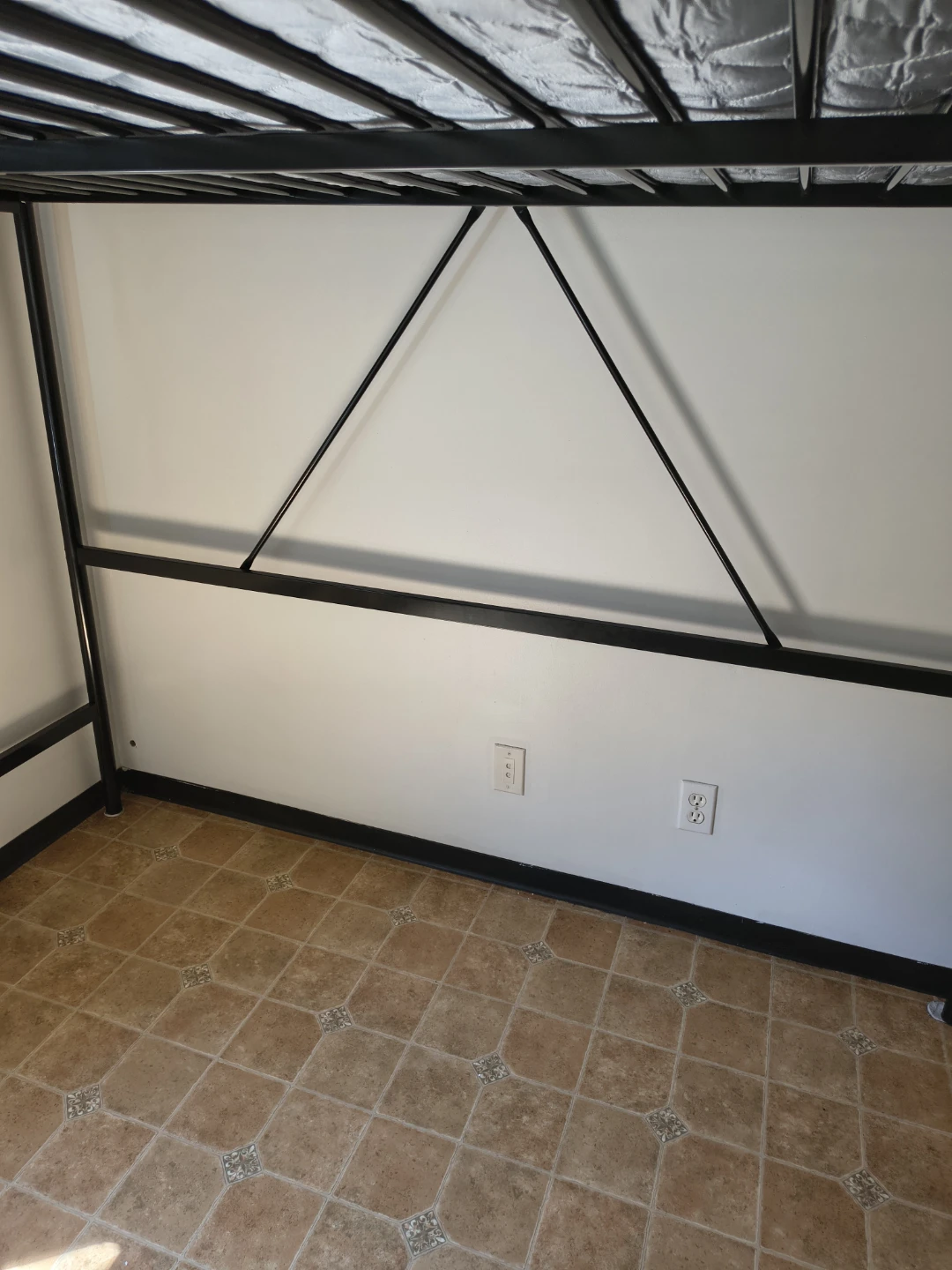 Black Metal Loft Bed Frame - photo 3