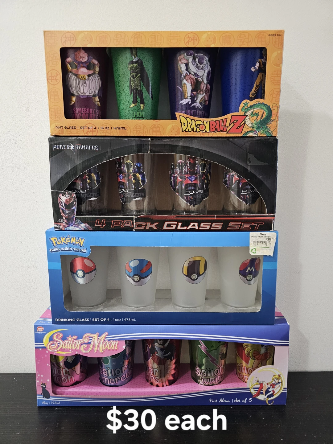 Dragon Ball Z, Power Rangers, Pokemon, Sailor Moon Glasses