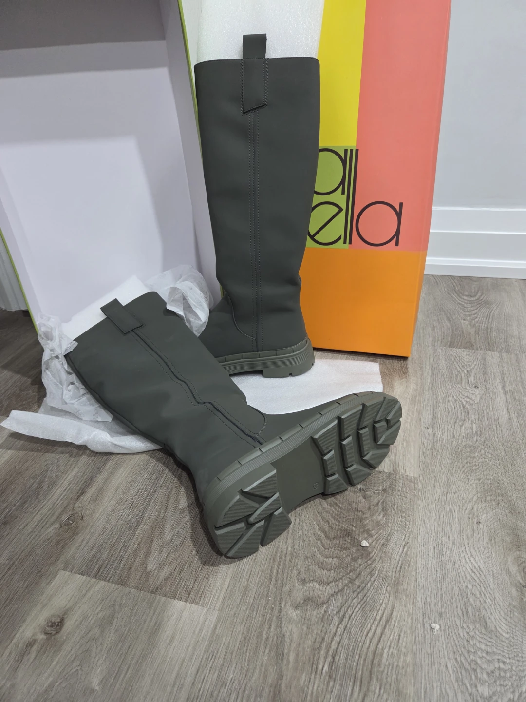 Maldella Tall Boots - Olive Green - photo 3