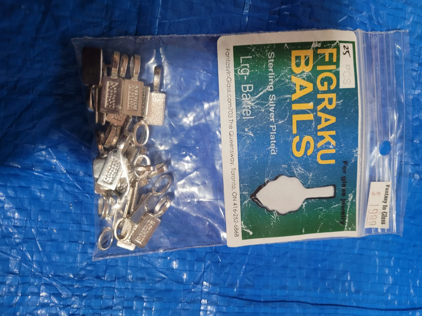 Figraku Sterling Silver Plated Bails - 25 Pcs