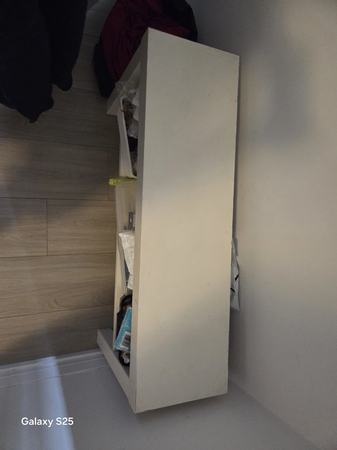 White Slim Storage Shelf Unit - photo 3
