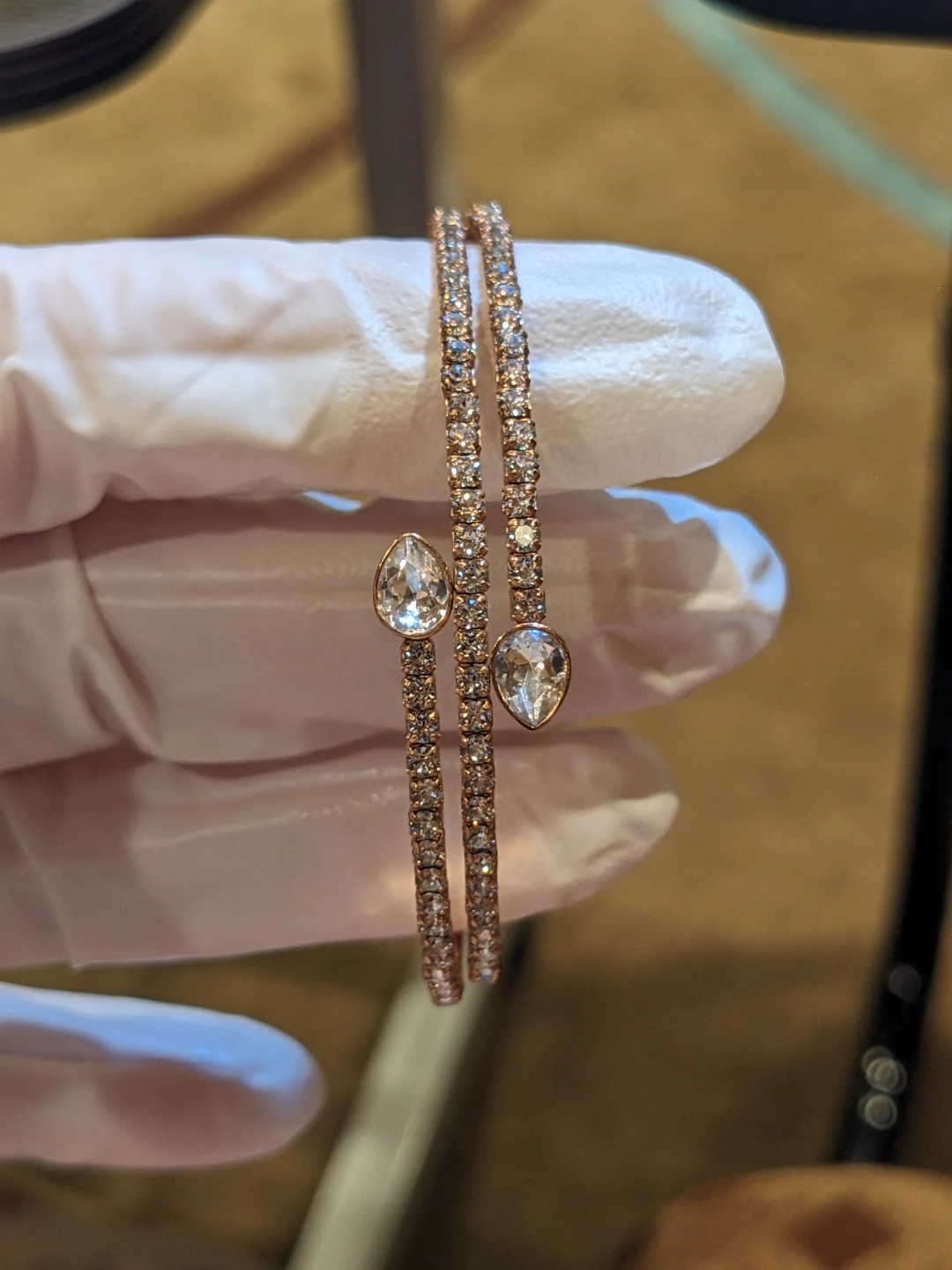 Swarovski Rose Gold Tone Bracelet with Crystals