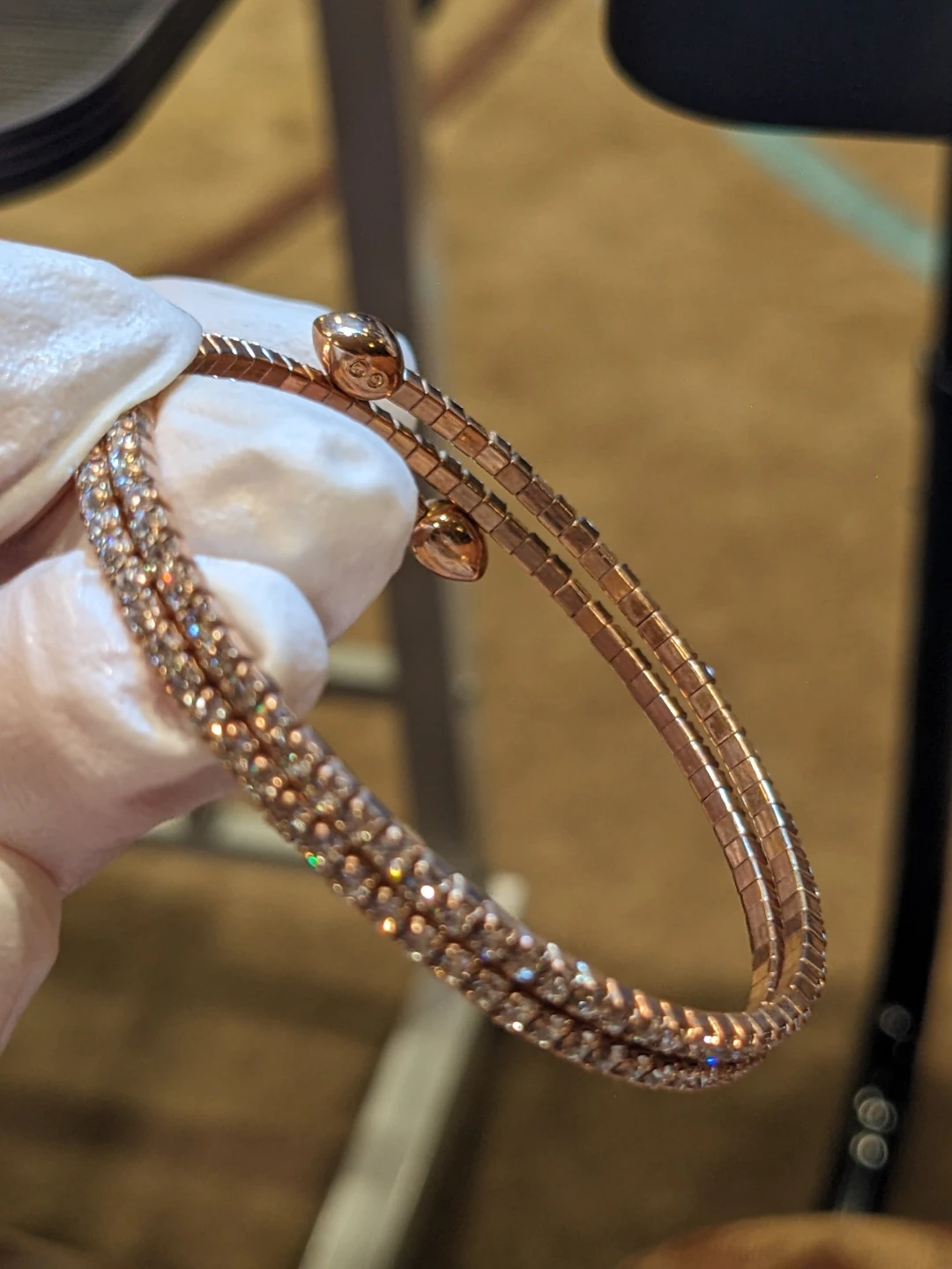 Swarovski Rose Gold Tone Bracelet with Crystals - photo 4