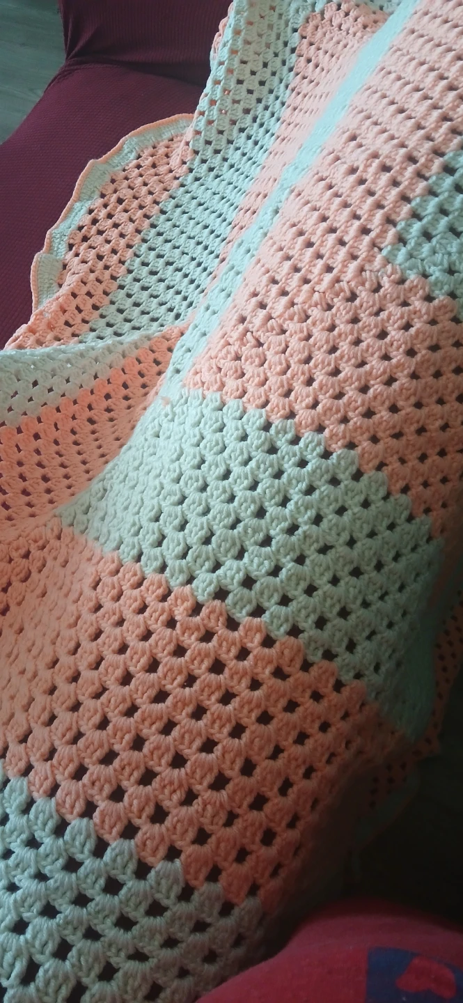 Crocheted Granny Square Blanket - photo 2