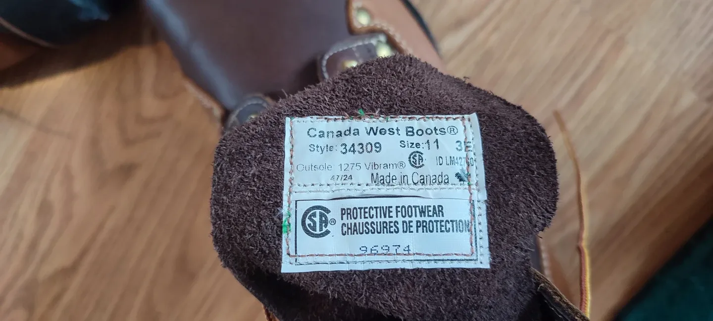 Canada West Boots Style 34309 Size 11 Work Boots - photo 4