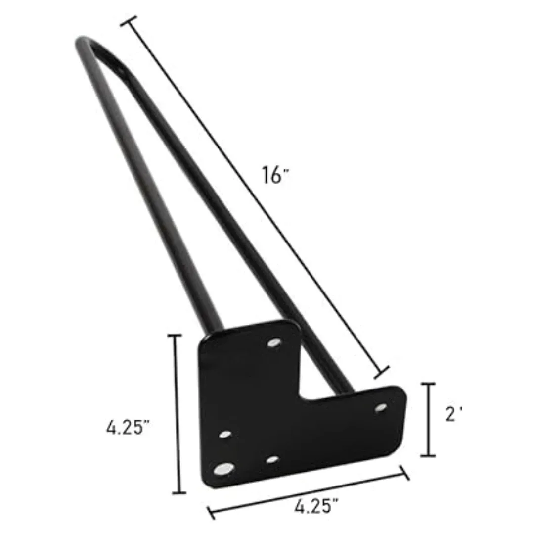 16" Satin Black Heavy Duty Legs(Set of 4) - photo 4