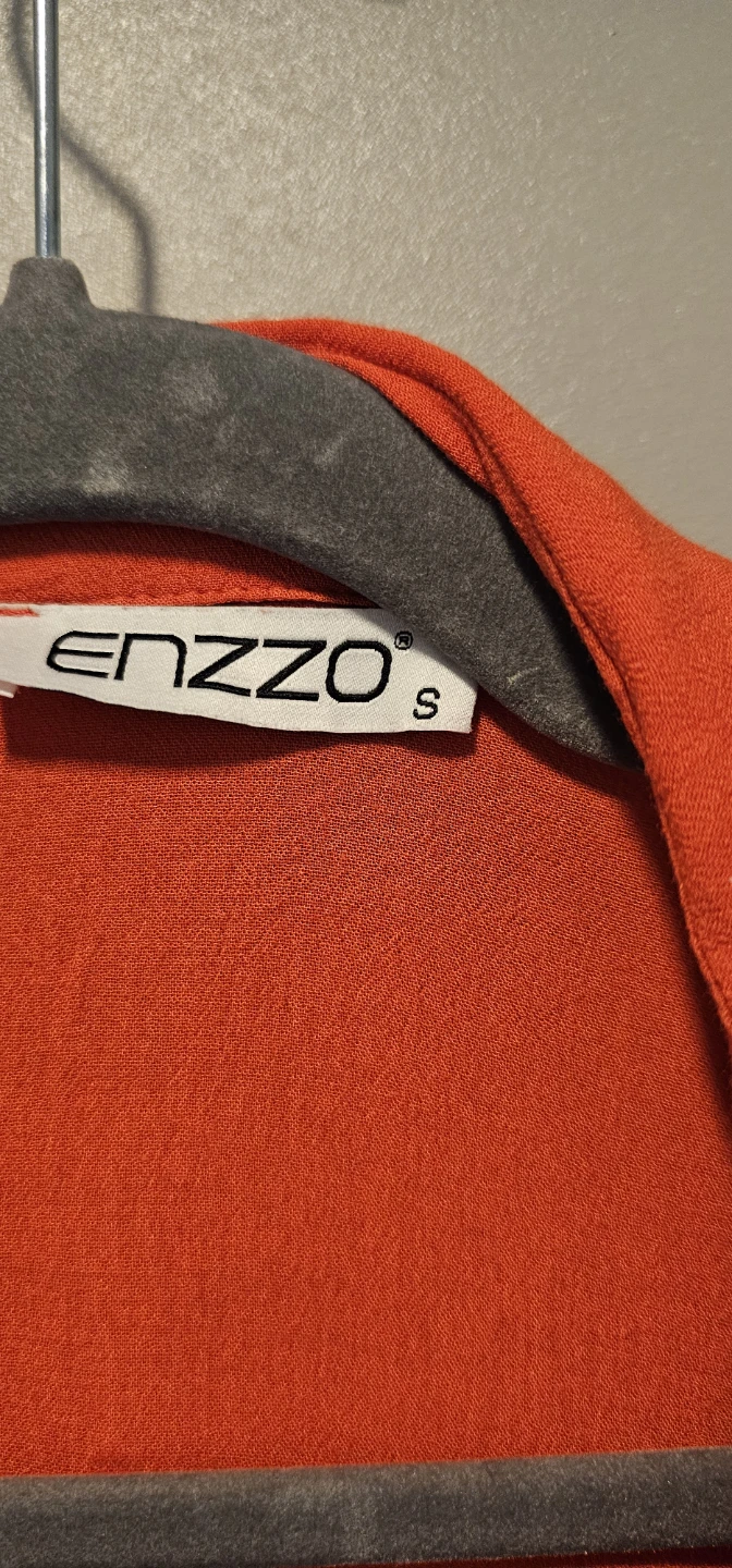 Enzzo Orange Button-Up Shirt - Size S - photo 2