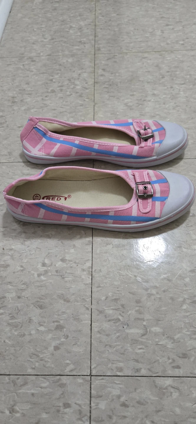 RED 1 Pink and Blue Plaid Flats Size 41 - photo 2