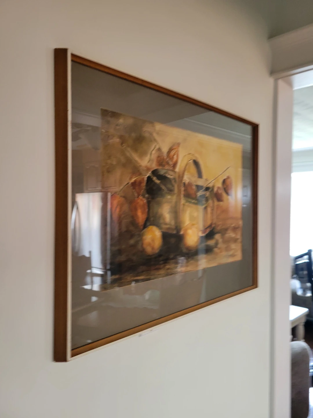 Original Still Life Watercolour Chinese Lantern Plant Painting. - photo 2