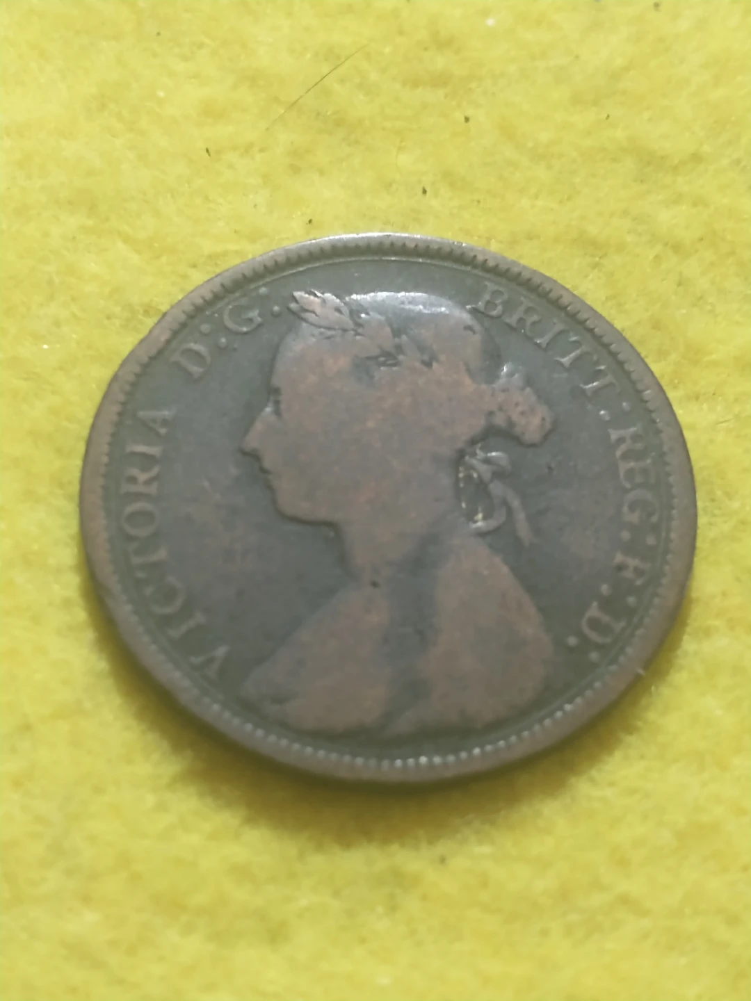 1891 England Victoria Half Penny Coin KM #754 - photo 4