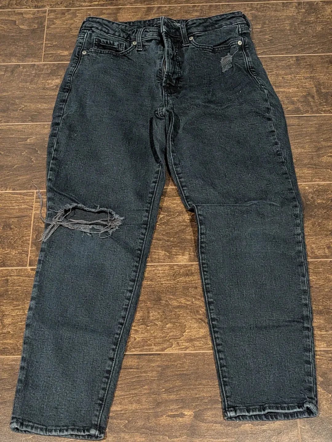 Old Navy Black O.G. Straight High Rise Jeans Size 8