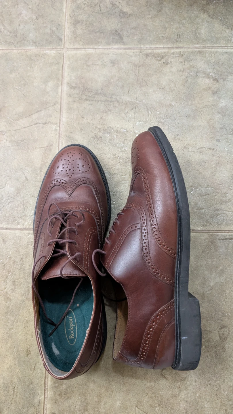 Rockport Men's Wingtip Oxford Shoes - Size 11M Brown Leather - photo 2