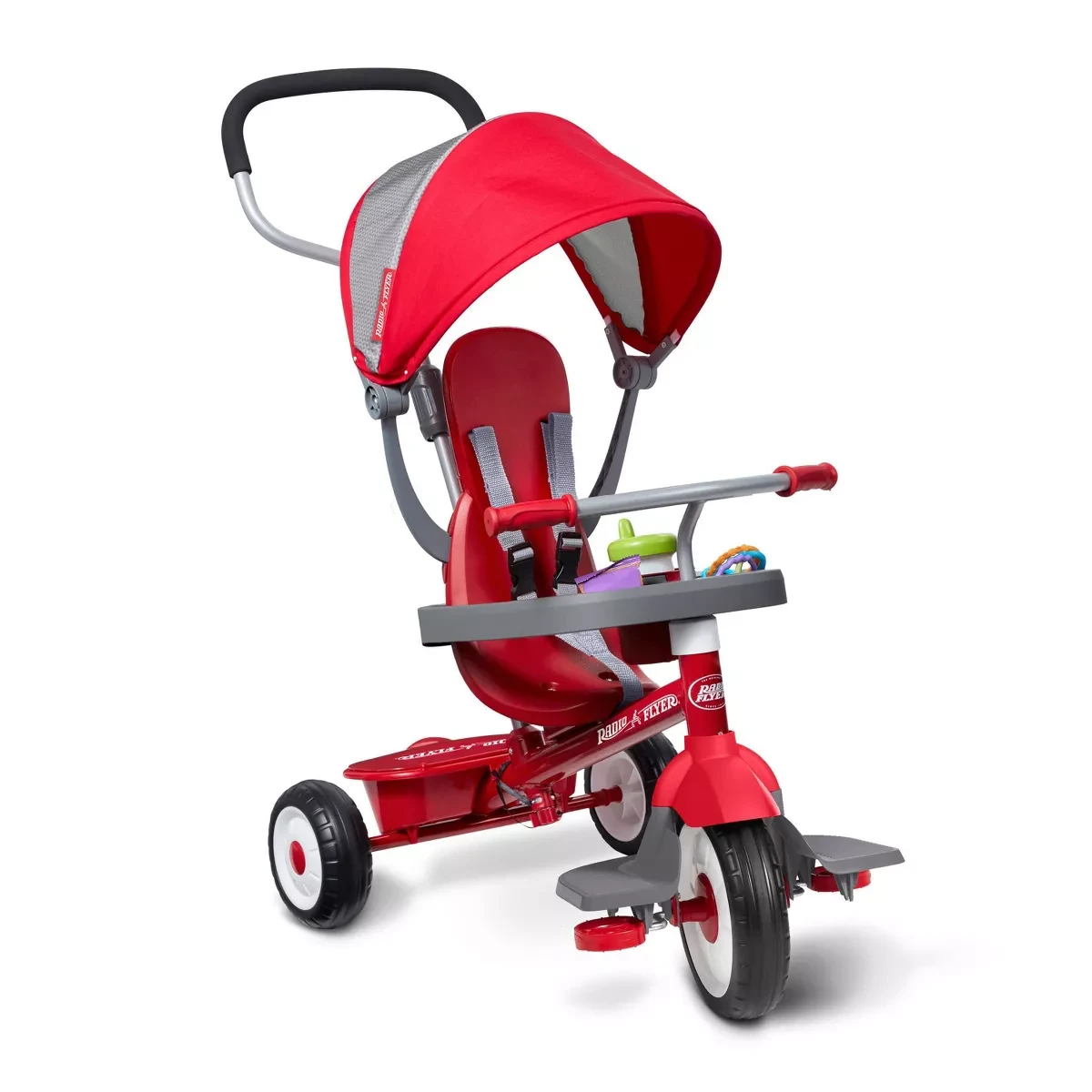 Radio Flyer Red Tricycle with Canopy and Parent Handle