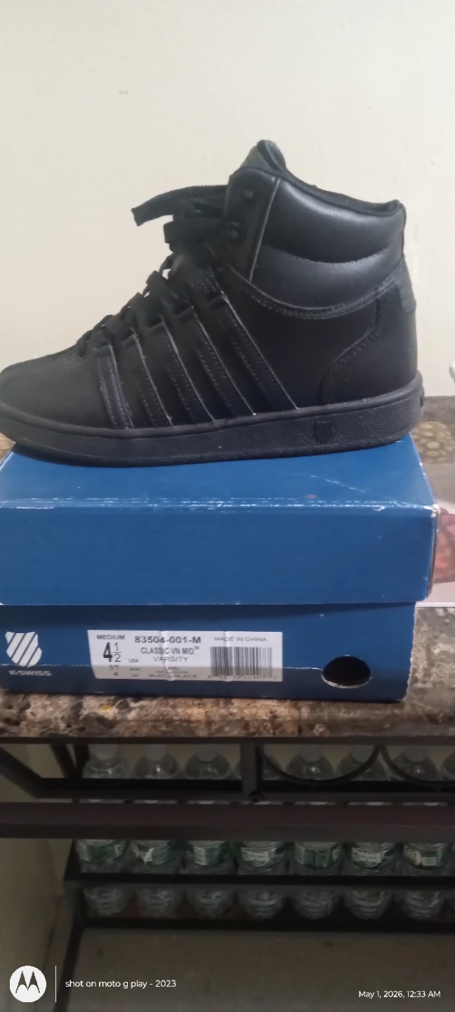 K-Swiss Classic 97 Black High-Top Sneakers Size 7