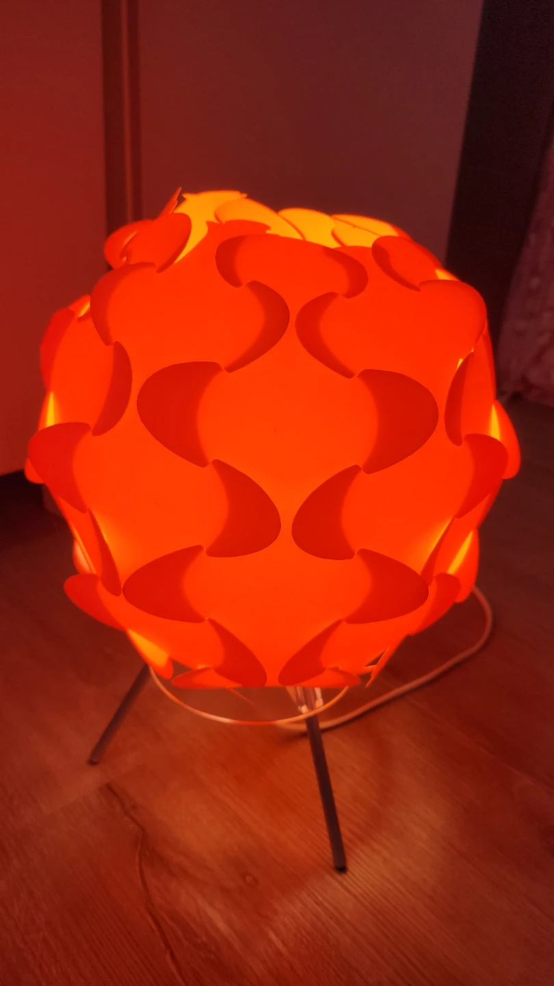 Orange Spherical Table Lamp