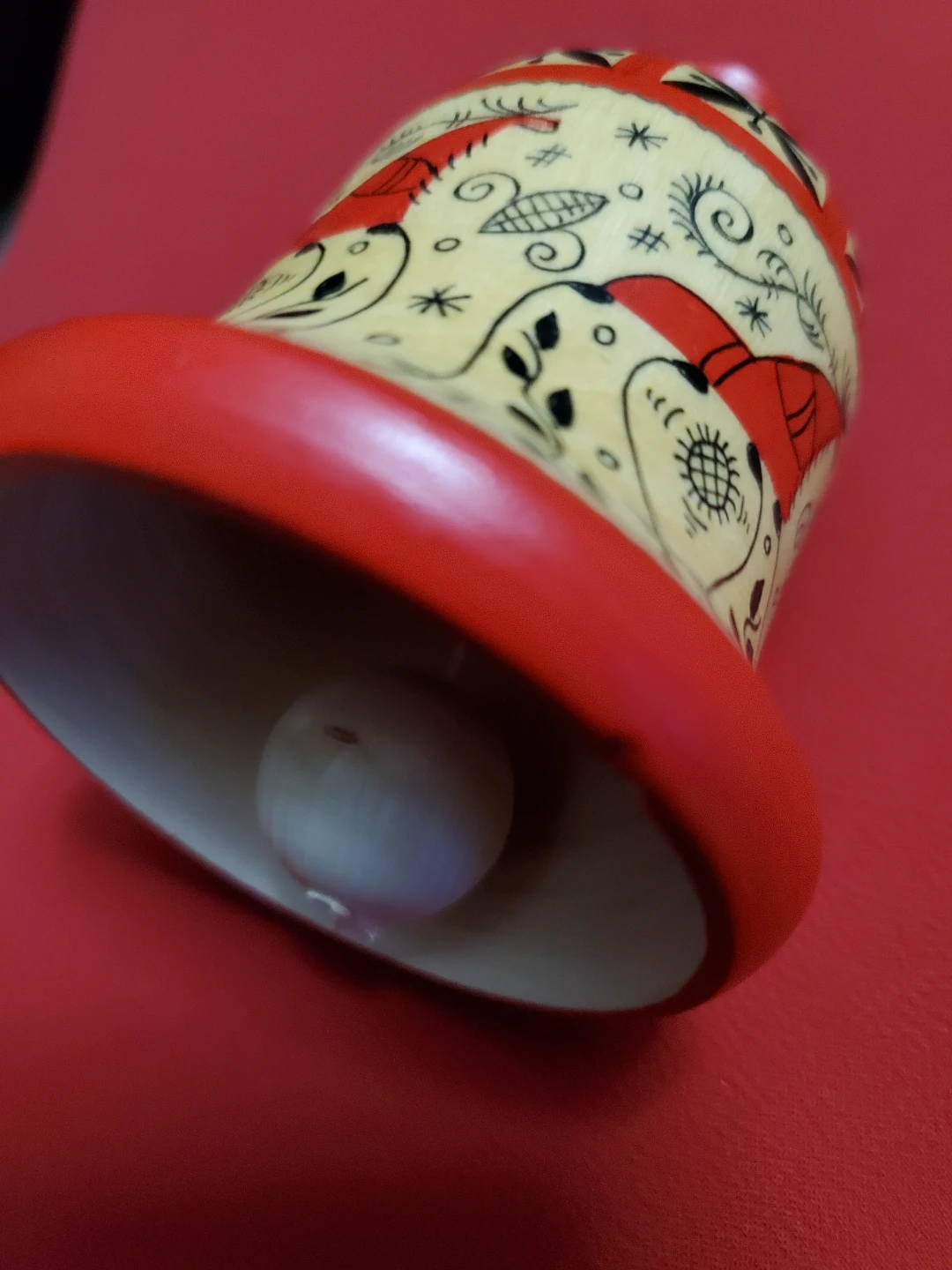Hand-Painted Wooden Bell - photo 2