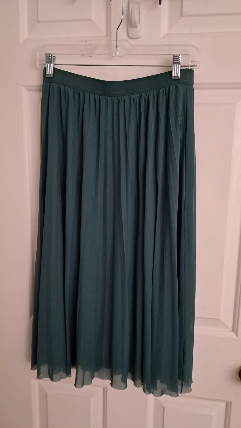 Flowy Chiffon Midi Skirt - Teal