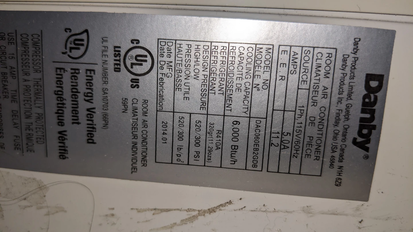 Danby Room Air Conditioner 6000 BTU - photo 3
