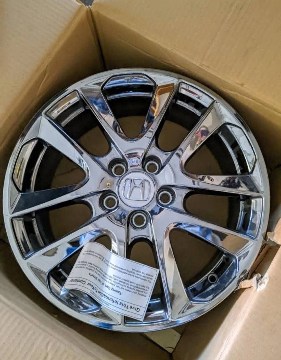 New chrome 17 inch oem Honda rims wheels 5x114.3 5x115 - photo 3