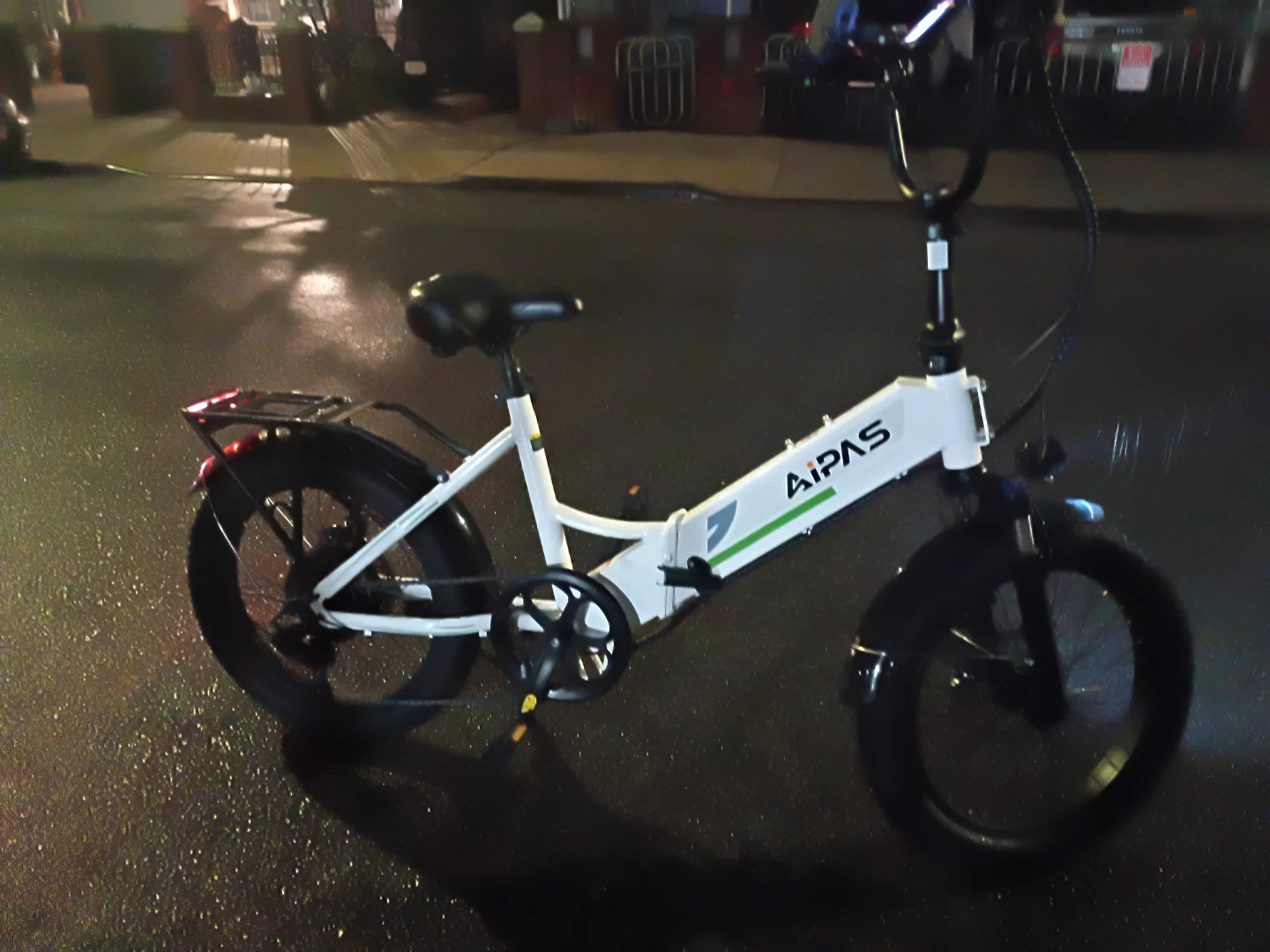 Aipas Folding Electric Bike - White