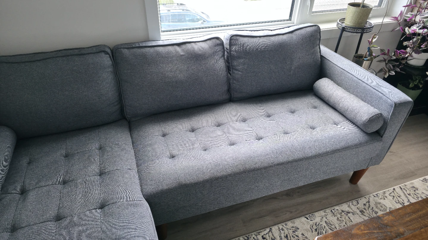 Sofa for sale Grey Tufted Sectional Sofa - photo 2