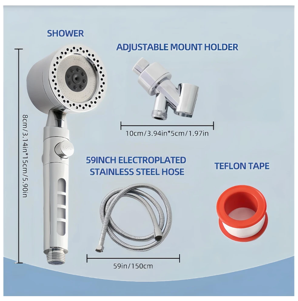 High Pressure Handheld Shower Head Unit - New In Box - photo 2