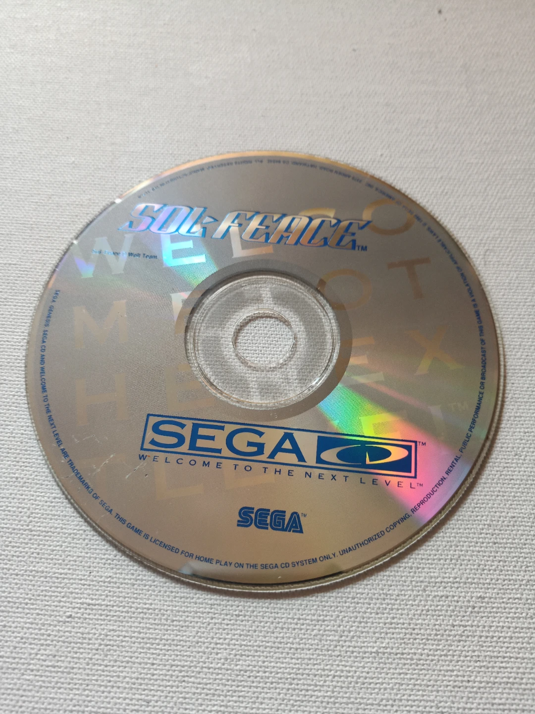 🌱Sol-Feace Sega CD Game Disc