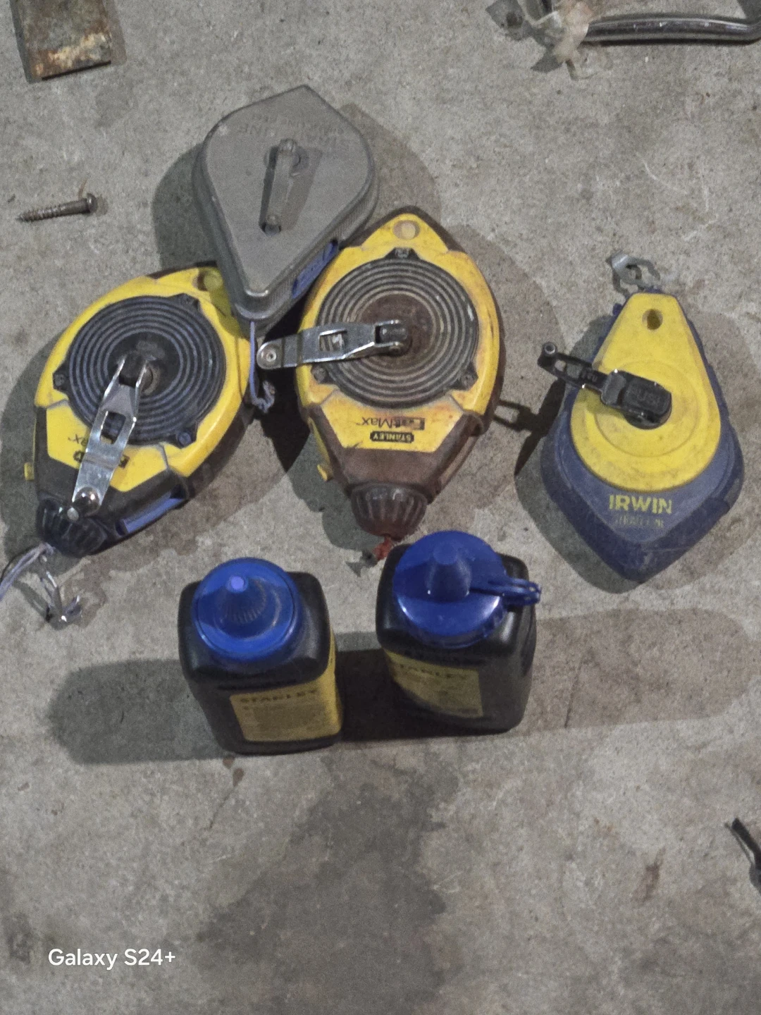 3 Chalk Lines and 2 Chalk Bottles
