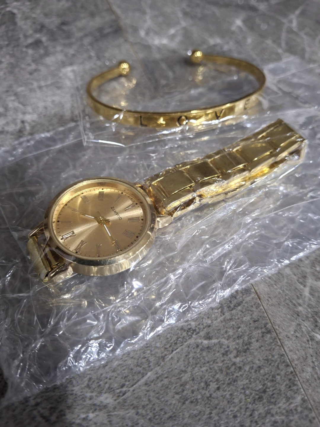 Gold Tone Watch and Bracelet Set - photo 4