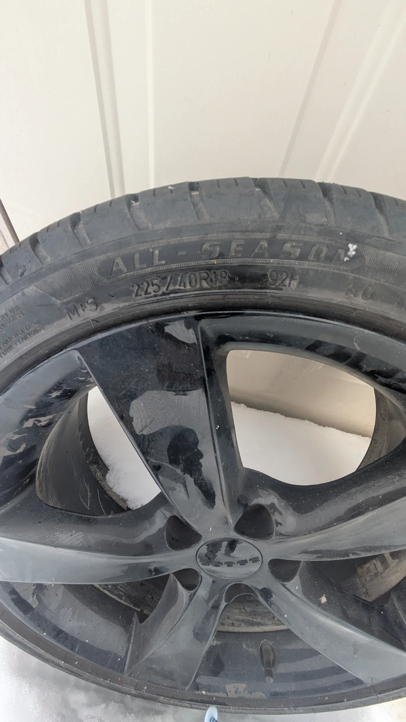 Original Black Alloy Rims & New Tires - photo 2