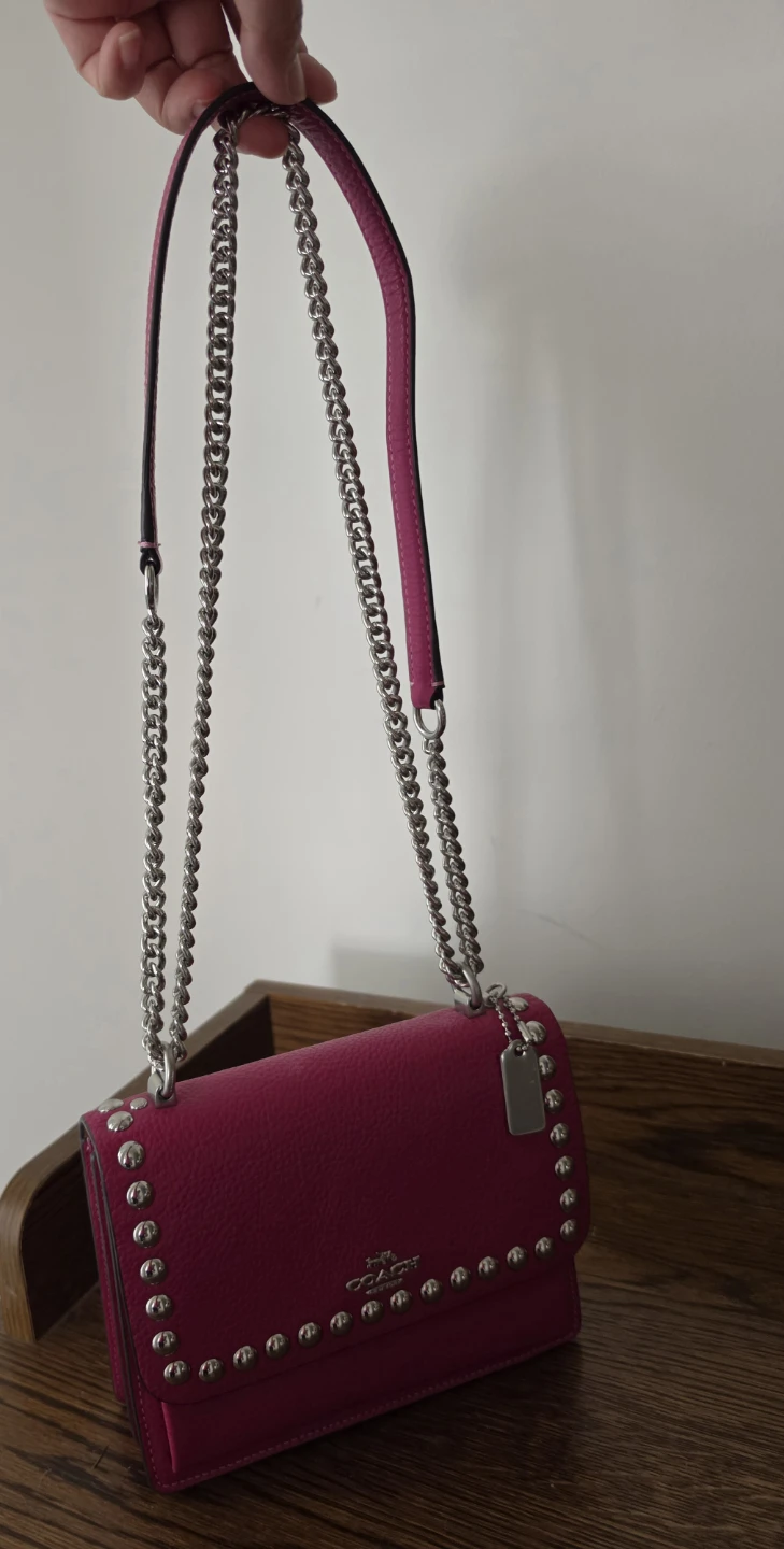 Coach Pink Studded Leather Crossbody Bag - photo 2