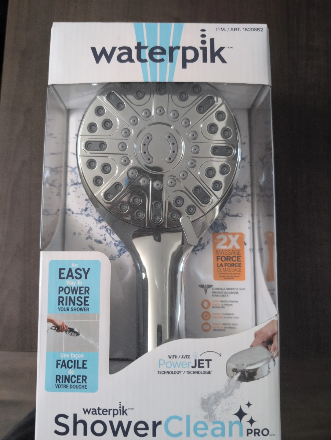 Waterpik ShowerClean PRO Showerhead with PowerPulse Massage