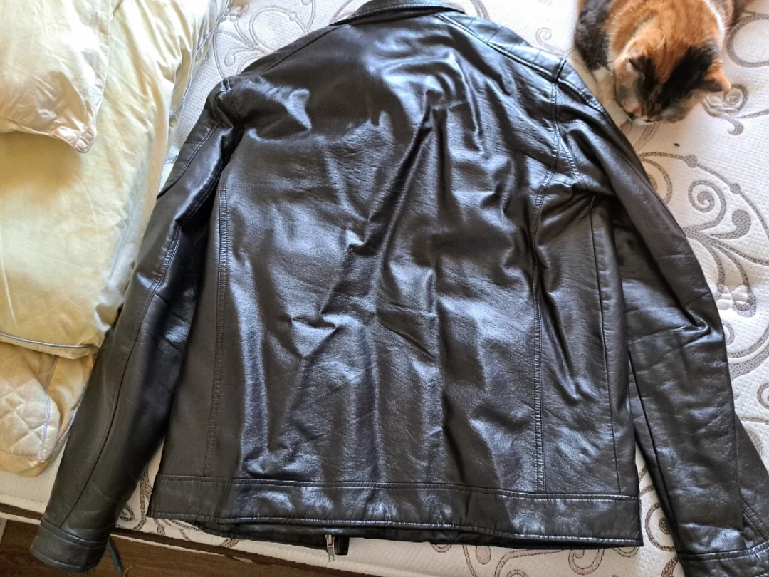 George Faux Leather Jacket with Hood - photo 2