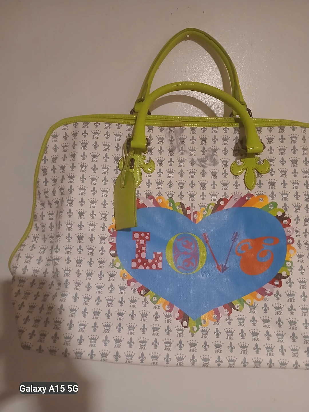 J K C LOVE Heart Tote Bag