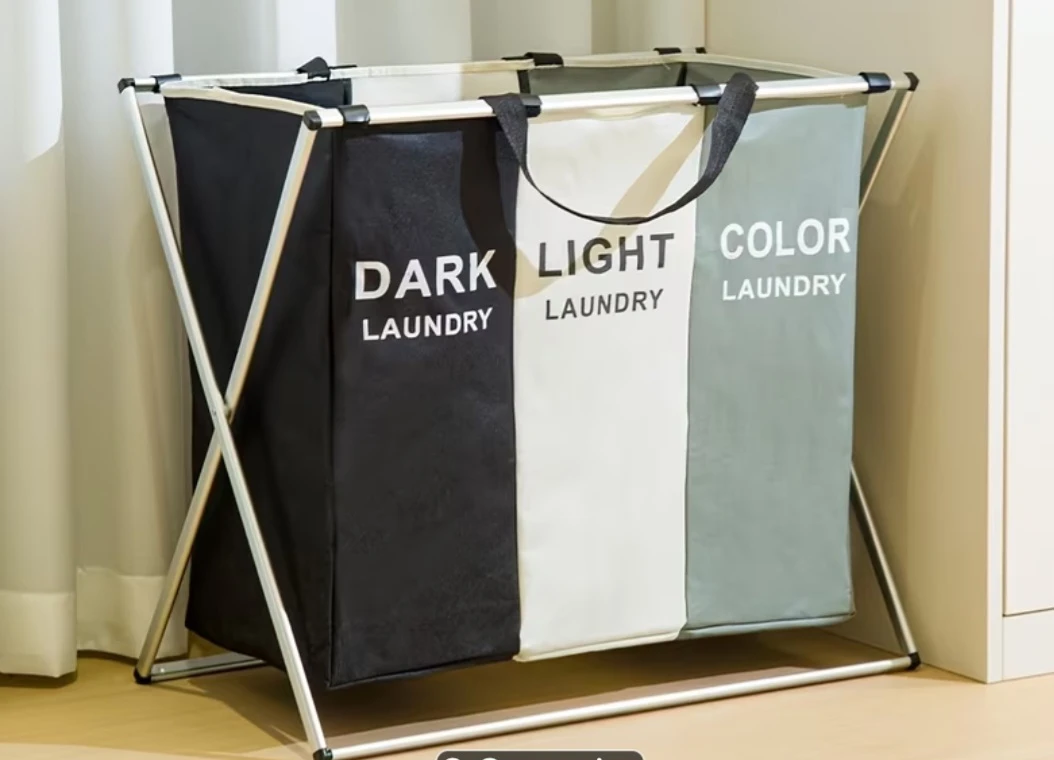 3-Section Laundry Sorter Hamper