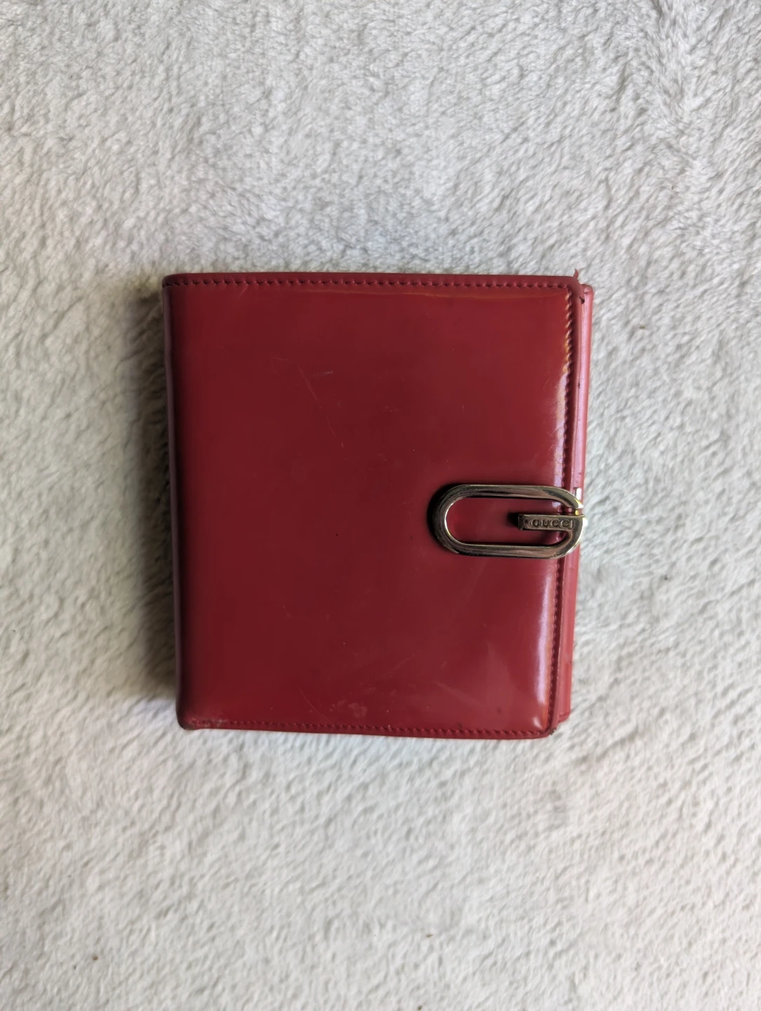 Gucci Red Patent Leather Bifold Wallet
