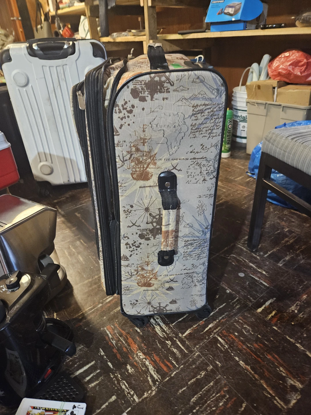 Travel Suitcase with Map Design - photo 2
