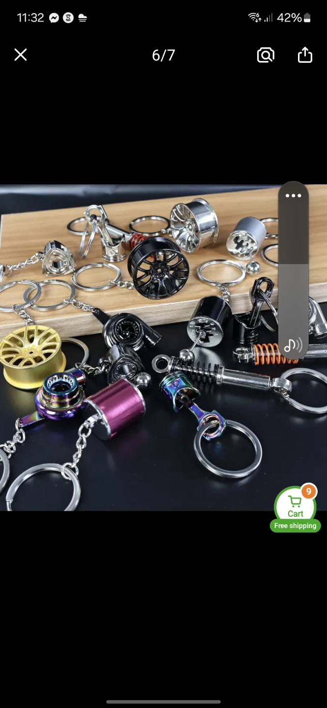 Car Part Themed Keychains (Set of 15) - photo 3