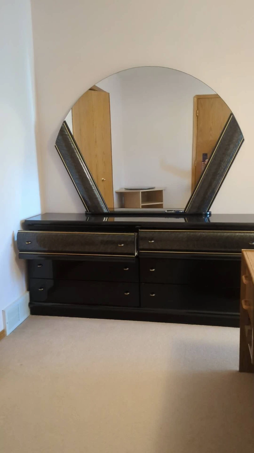 Headboard with nightstands & Dresser with Mirror (until May26)