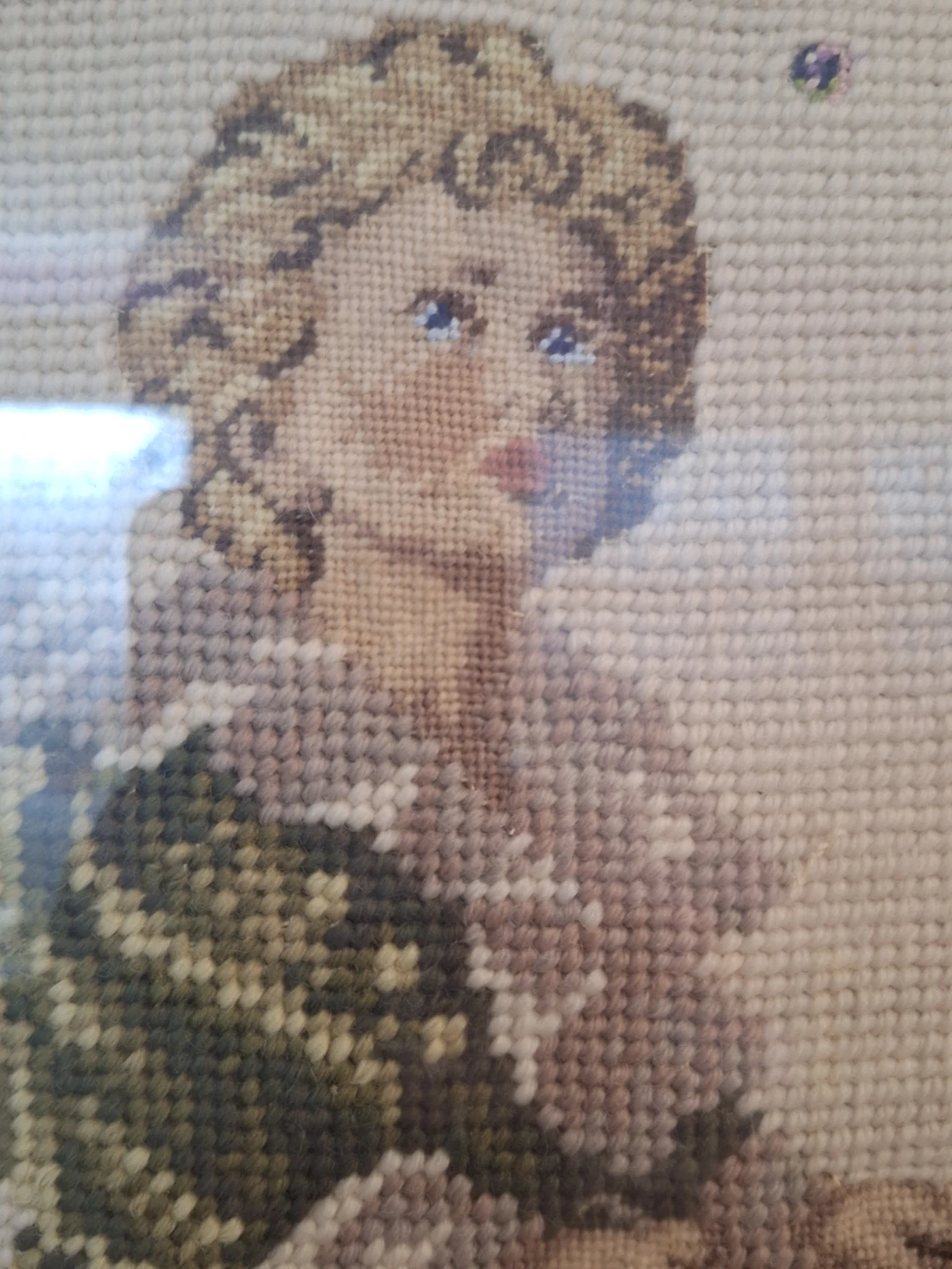 Framed Needlepoint Picture 14x10 inches - photo 2