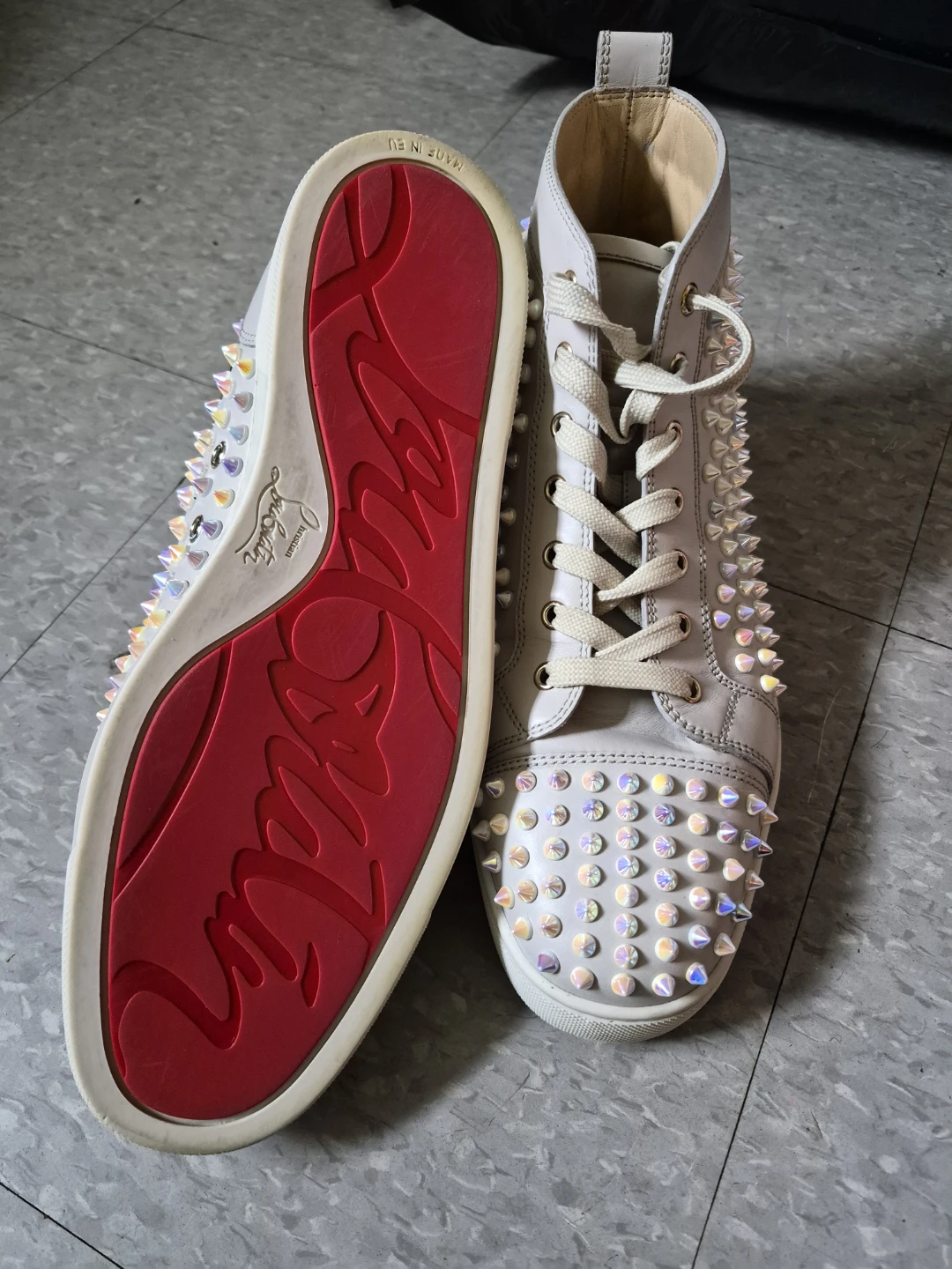 Christian Louboutin Spiked High-Top Sneakers