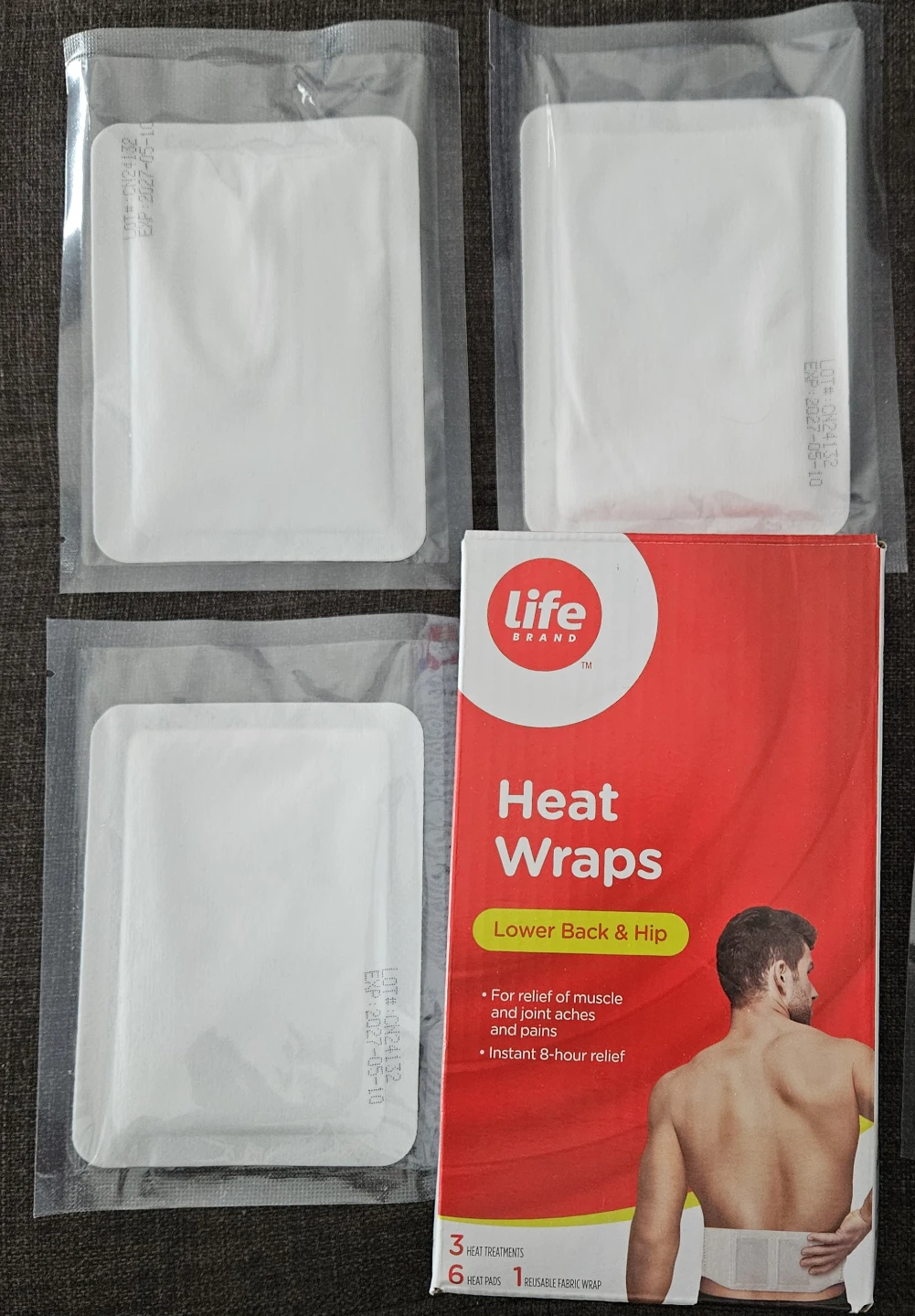 Life Brand Heat Wraps for Lower Back & Hip