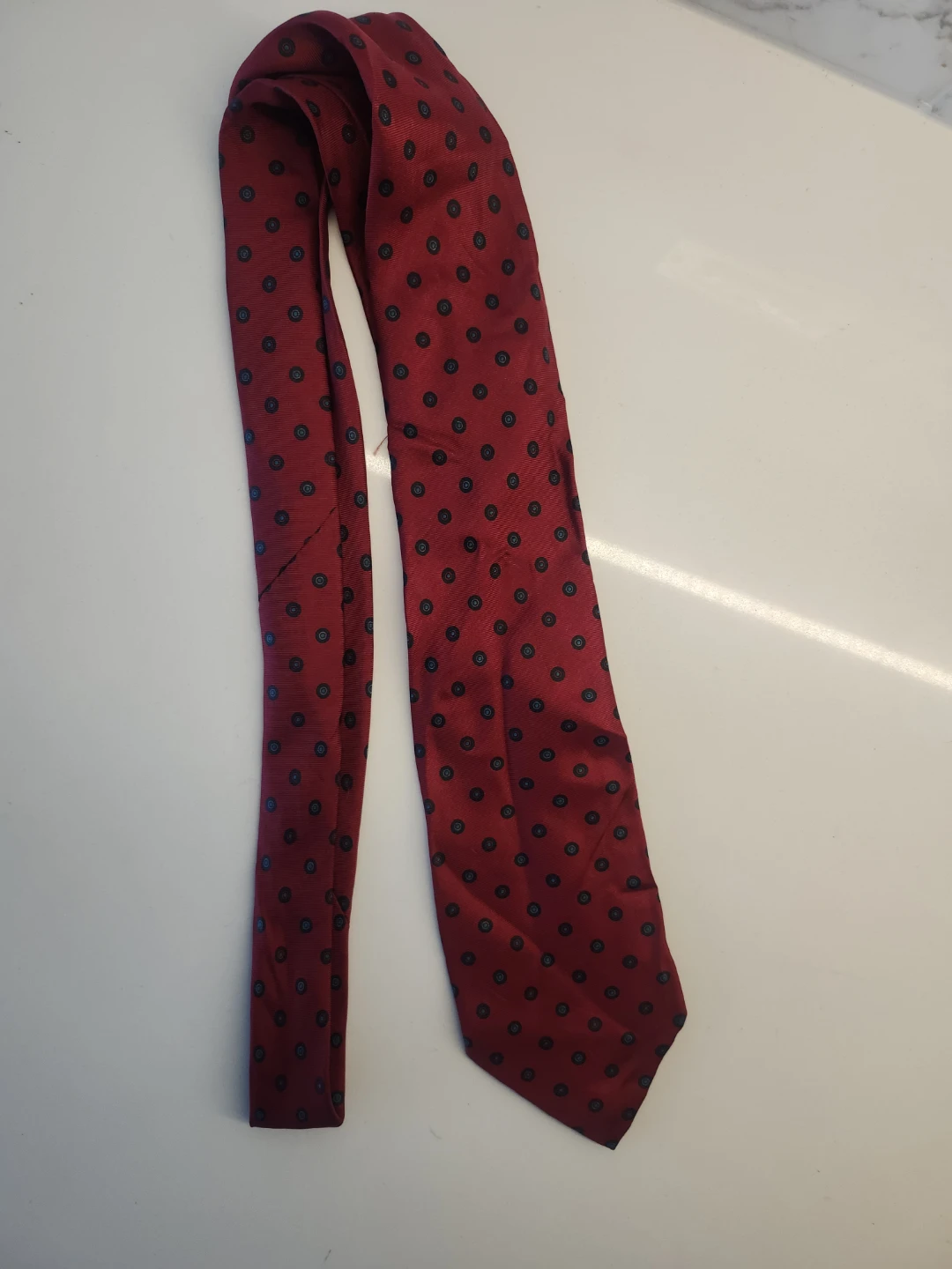 Red Polka Dot Silk Tie